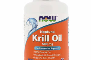 Масло криля Neptune Krill Oil Now Foods 500 мг 120 капсул