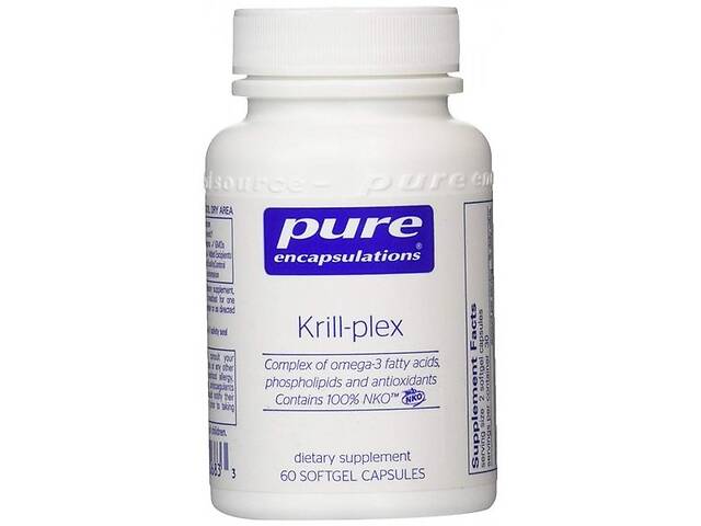 Масло криля Pure Encapsulations Krill-plex 60 Softgel Capsules PE-00683