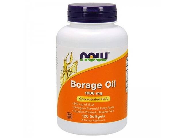 Масло огуречника NOW Foods Borage Oil 1000 mg 120 Softgels