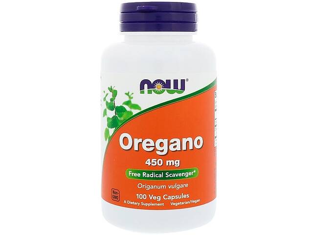 Масло Орегано NOW Foods Oregano 450 mg 100 Veg Caps