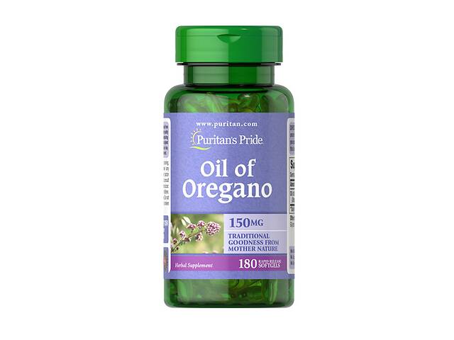 Масло Орегано Puritan's Pride Oil of Oregano Extract 150 mg 180 Caps