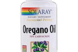 Масло Орегано Solaray Oregano Oil, 70% Carvacrol 60 Softgels SOR41349