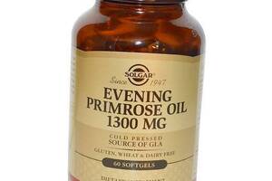 Масло Примулы Вечерней, Evening Primrose Oil 1300, Solgar 60 (71313014)