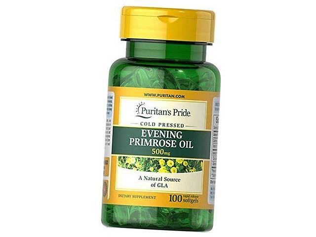 Масло Примулы Вечерней, Evening Primrose Oil with GLA 500, Puritan's Pride 100 (71367015)