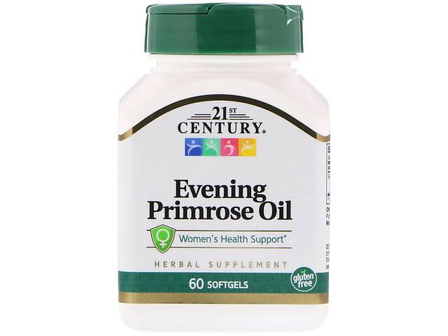 Масло вечерней примулы 21st Century Evening Primrose Oil 60 Softgels CEN-21828
