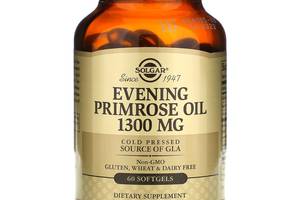 Масло вечерней примулы (Evening Primrose Oil) Solgar 1300 мг 60 гелевых капсул