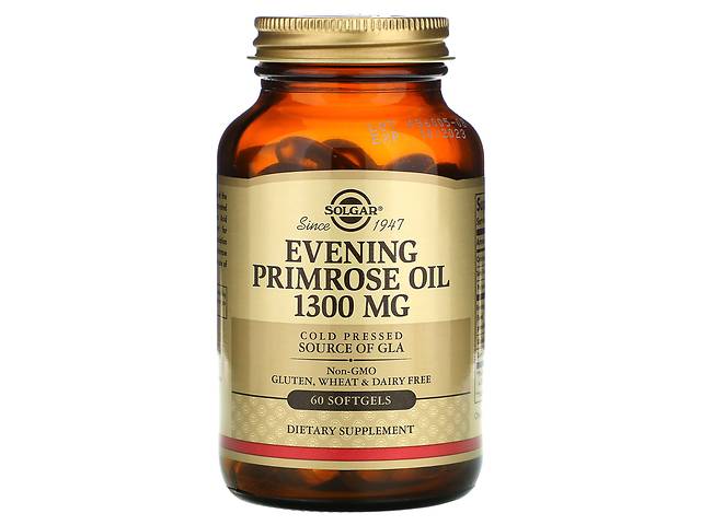 Масло вечерней примулы (Evening Primrose Oil) Solgar 1300 мг 60 гелевых капсул