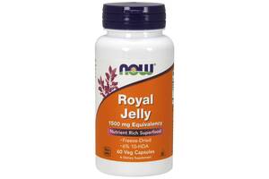 Маточное молочко Now Foods 1500 мг Royal Jelly 60 гелевых капсул (NF2565)