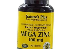 Мега Цинк Mega Zinc 100 Nature's Plus 90таб (36375014)