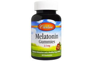 Мелатонин 2.5 мг вкус клубники Melatonin Gummies Carlson 60 жевательных конфет