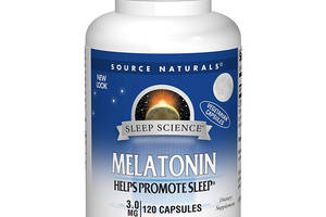 Мелатонин 3мг, Sleep Science, Source Naturals, 120 гелевых капсул