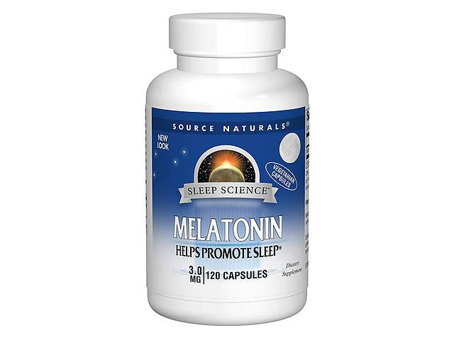 Мелатонин 3мг, Sleep Science, Source Naturals, 120 гелевых капсул