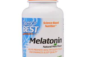 Мелатонин 5 мг Doctor's Best мятный вкус 120 жевательных таблеток (DRB00407)