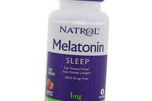 Мелатонин быстрого высвобождения Melatonin Fast Dissolve 1 Natrol 90таб Клубника (72358006)