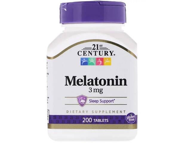 Мелатонин для сна 21st Century Melatonin 3 mg 200 Tabs CEN-22721