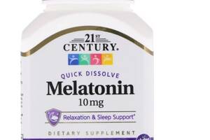 Мелатонин для сна 21st Century Melatonin, Quick Dissolve 10 mg 120 Tabs Cherry Flavor CEN-27503