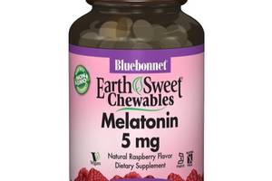 Мелатонин для сна Bluebonnet Nutrition EarthSweet Chewables, Melatonin 5 mg 60 Chewable Tabs Natural Raspberry Flavor...