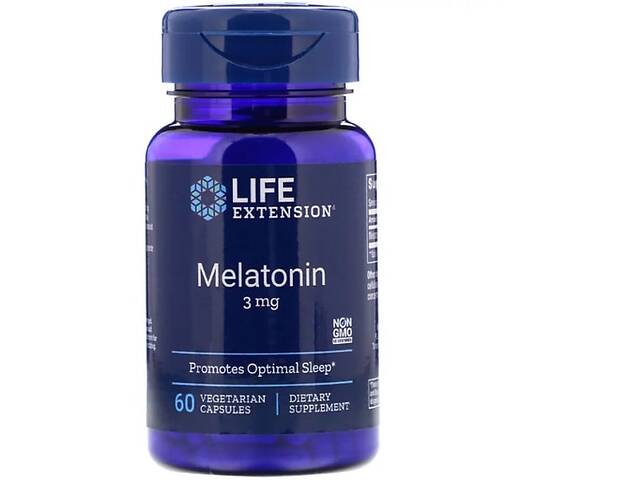 Мелатонин для сна Life Extension Melatonin 3 mg 60 Veg Caps LEX-33006