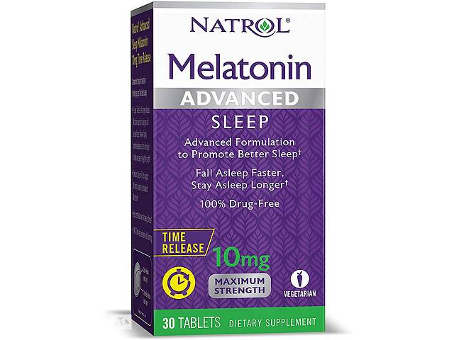 Мелатонин для сна Melatonin Advanced Sleep Natrol 10 мг 30 таблеток