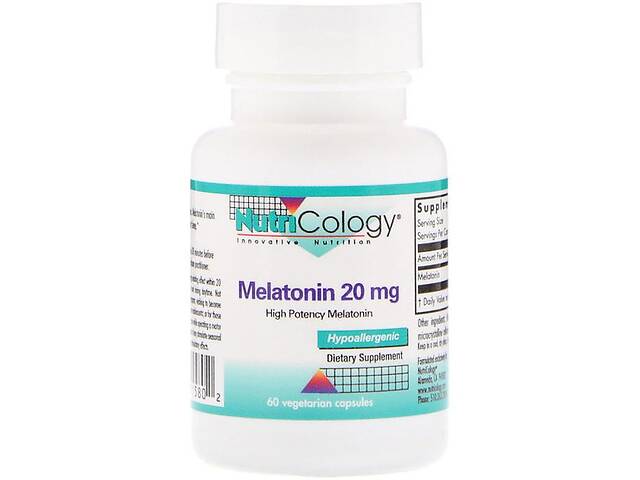 Мелатонин для сна Nutricology Melatonin 20 mg 60 Veg Caps