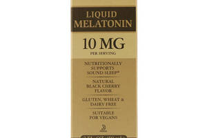 Мелатонин для сна Solgar Liquid Melatonin, 10 mg, 2 fl oz 59 ml Natural Black Cherry Flavor