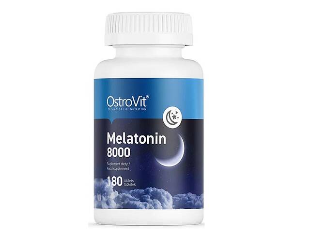 Мелатонин для спорта OstroVit Melatonin 8000 180 Tabs