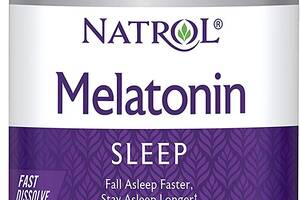 Мелатонин Melatonin Natrol быстрорастворимый вкус клубники 10 мг 30 таблеток