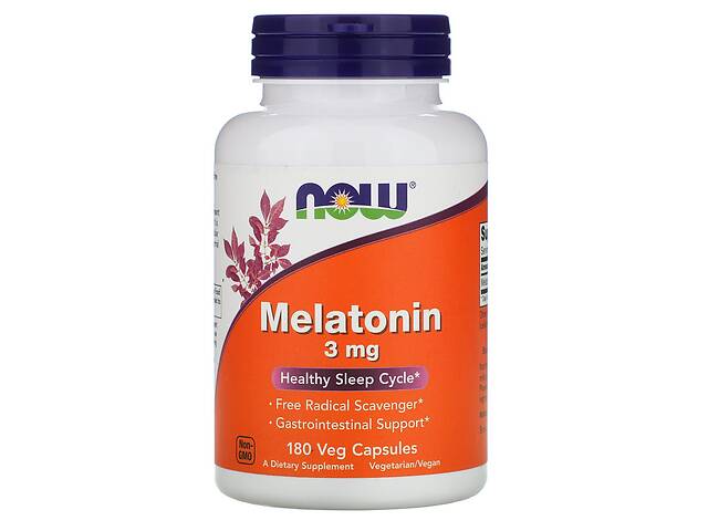 Мелатонин Now Foods 3 мг 180 вегетарианских капсул