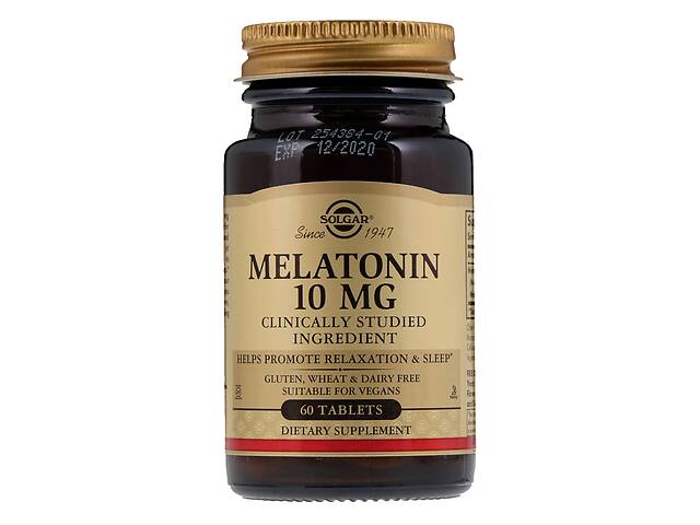 Мелатонин Solgar 10 мг 60 таблеток (SOL01956)