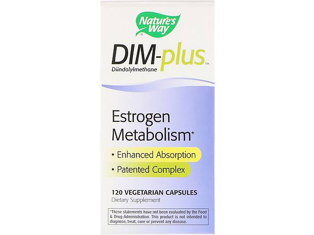 Метаболизм Эстрогенов, DIM-plus, Estrogen Metabolism, Nature's Way, 120 капсул