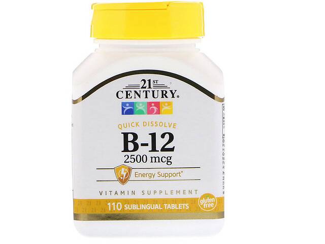 Метилкобаламин 21st Century B-12 2500 mcg 110 Tabs CEN-27112