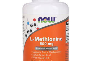 Метионин NOW Foods L-Methionine 500 mg 100 Caps NOW-00117