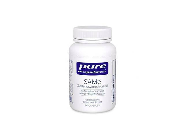 Метионин Pure Encapsulations SAMe S-Adenosylmethionine 60's 60 Caps PE-01504