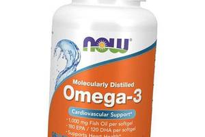 Молекулярно дистиллированная Омега 3 Omega-3 1000 Now Foods 100гелкапс (67128007)