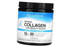 Морской коллаген и Гиалуроновая кислота Marine Collagen with Beauty Blend Neocell 198г Без вкуса (і)