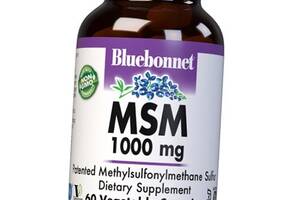 МСМ Метилсульфонилметан MSM 1000 Bluebonnet Nutrition 60вегкапс (03393003)