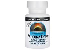 Мукуна жгучая Source Naturals Mucuna Dopa 60 капсул (SN2191)