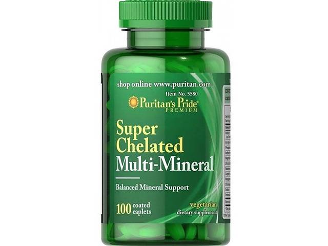 Мультиминеральный комплекс Puritan's Pride Super Chelated Multi Mineral 100 Caplets