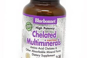 Мультиминералы без железа Chelated Multiminerals (iron free) Bluebonnet Nutrition 60каплет (36393089)