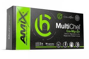 Мультиминералы для спорта Amix Nutrition ChelaZone MultiChel Ca+Mg+Zn Bisglycinate Chelate 90 Veg Caps