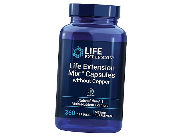 Мультивитаминная формула без меди Life Extension Mix Capsules without Copper 360 капс (36346079)