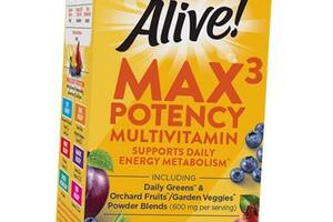 Мультивітаміни Alive! Max3 Potency Multivitamin Nature's Way 90таб (36344115)