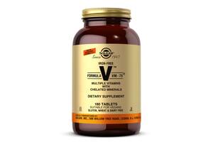 Мультивитамины без железа, формула VM-75, Iron-Free Formula VM-75, Solgar, 180 таблеток