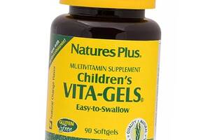 Мультивитамины детские в легкоглотаемых капсулах Children's Vita-Gels Nature's Plus 90гелкапс (36375176)