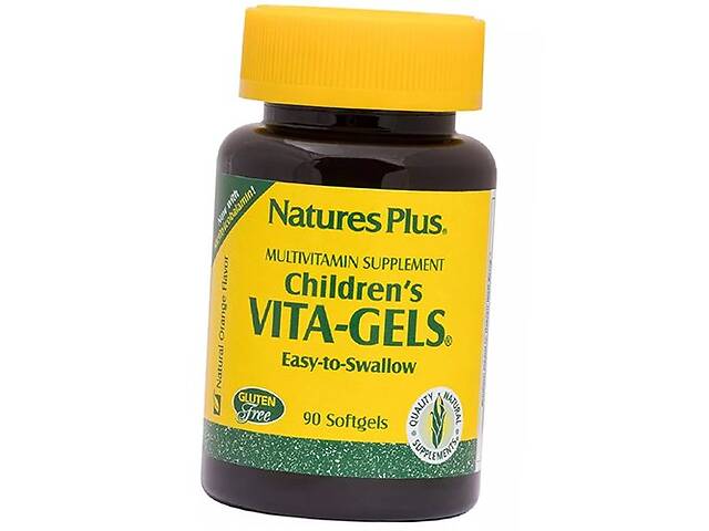 Мультивитамины детские в легкоглотаемых капсулах Children's Vita-Gels Nature's Plus 90гелкапс (36375176)
