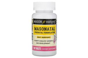 Мультивитамины для беременных Masonatal Prenatal Formulation Mason Natural 100 таблеток