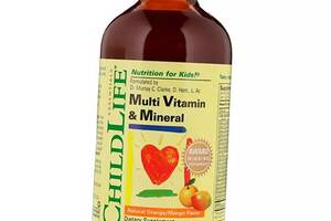 Мультивитамины для детей Multi Vitamin & Mineral ChildLife 237мл Апельсин-манго (36514005)