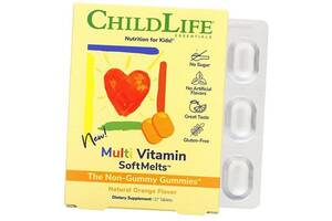 Мультивитамины для детей Multi Vitamin SoftMelt ChildLife 27таб Апельсин (36514002)