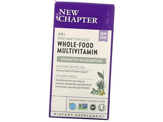 Мультивитамины для мужчин 40+ New Chapter Every Man's One Daily 40 plus Multivitamin 48 таб (36377016)