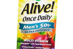 Мультивитамины для мужчин 50+ Alive! Once Daily Men's 50+ Ultra Potency Nature's Way 60таб (36344009)